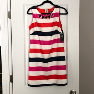 Vince Camuto Colorful Striped Mini Dress NEVER WORN